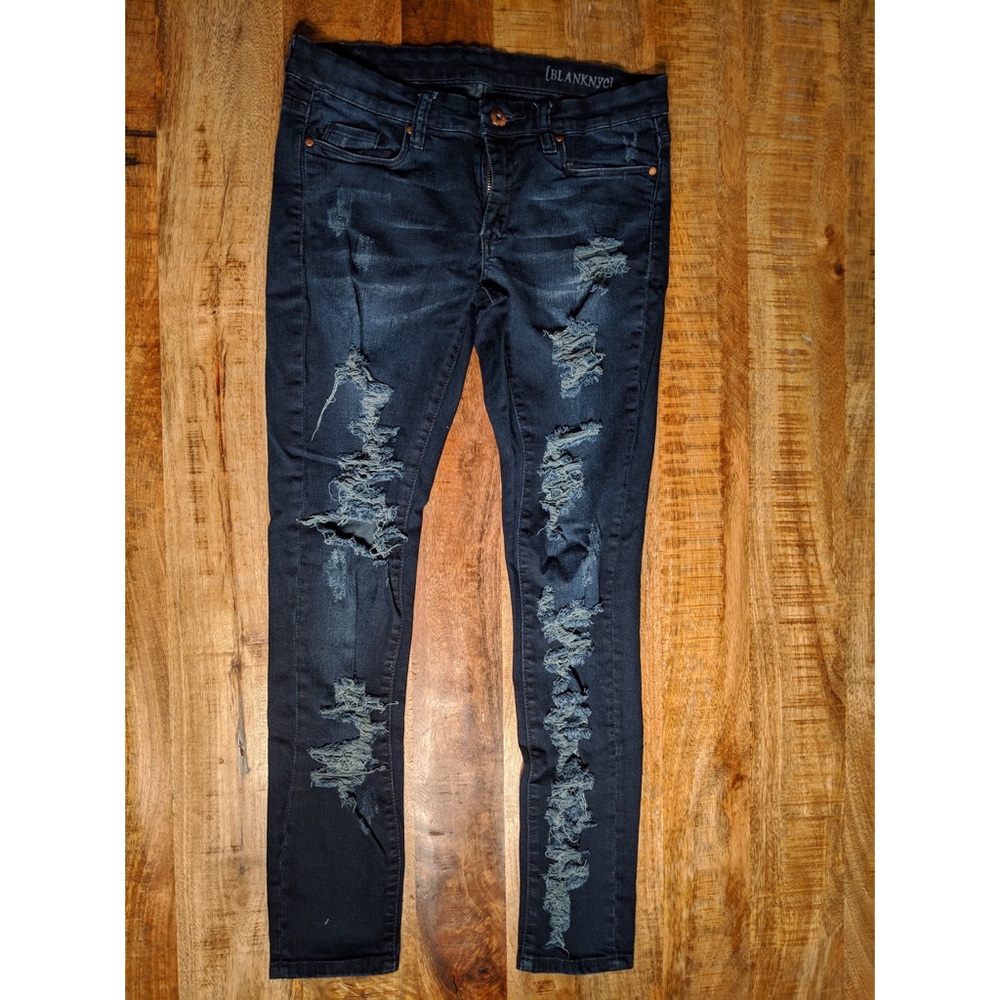BLANK NYC Super Distressed Skinny Jeans